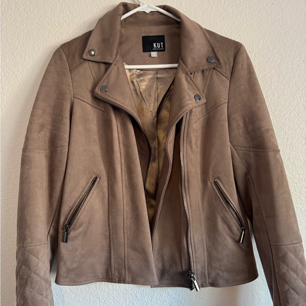Kut from the Kloth Women's Brown Leather Jacket
